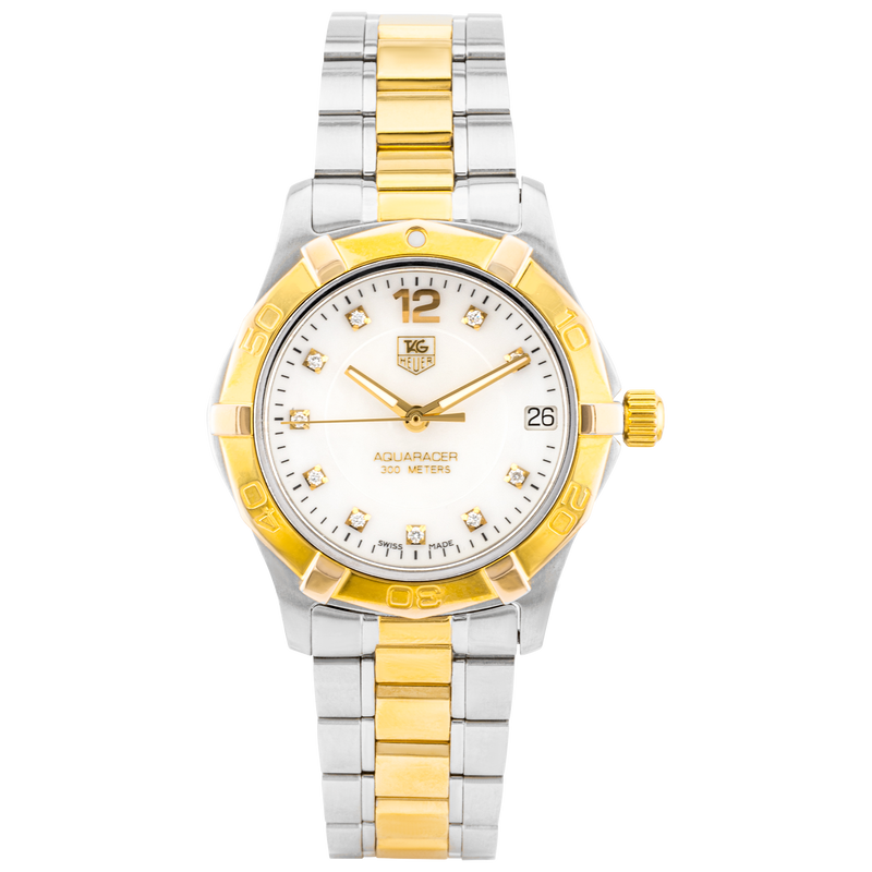 TAG Heuer Aquaracer 32mm Two-Tone Diamond Dial Ladies Watch (2015)