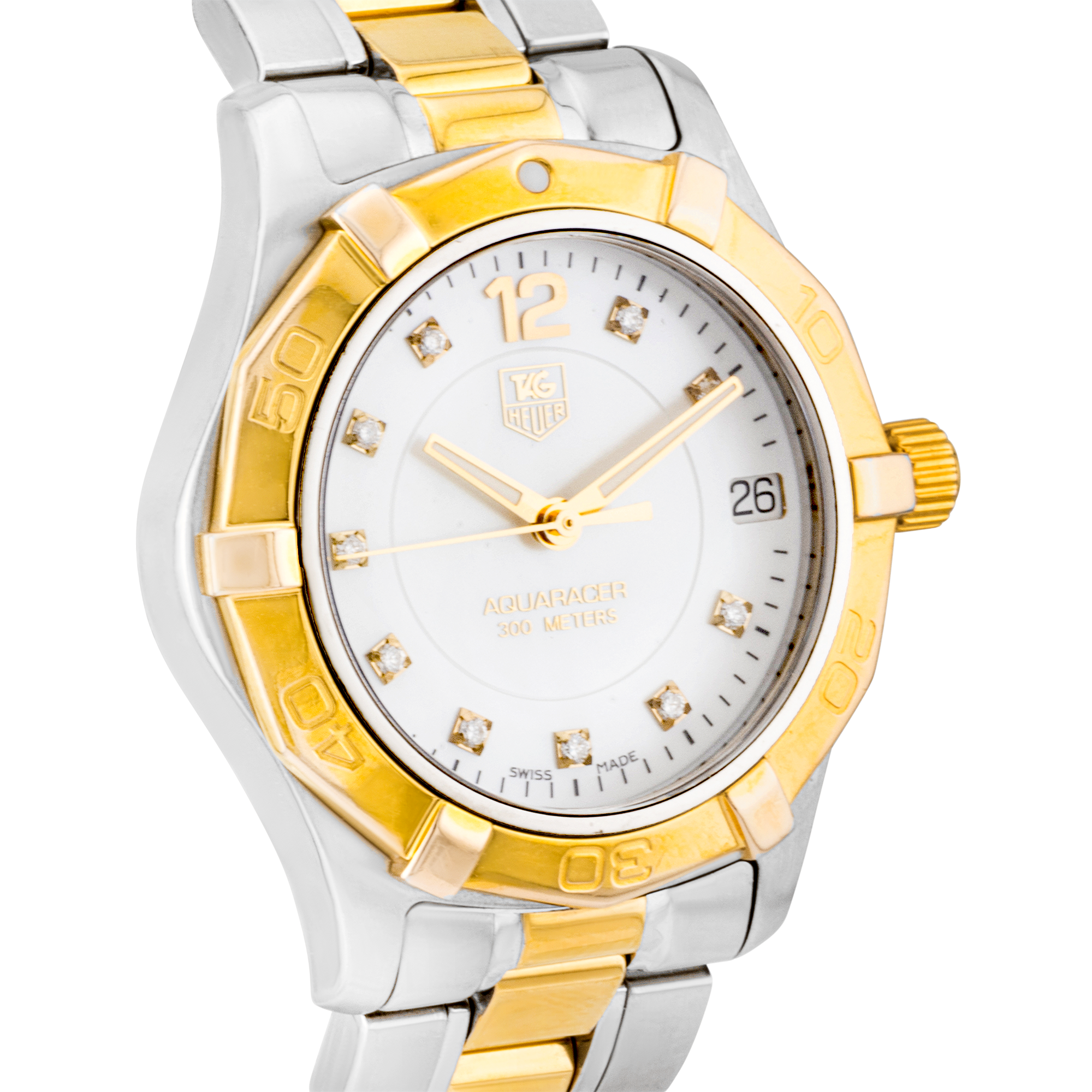 TAG Heuer Aquaracer 32mm Two-Tone Diamond Dial Ladies Watch (2015)