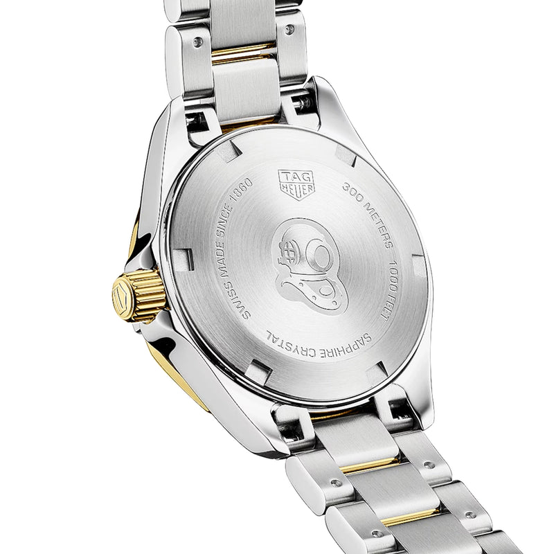 Aquaracer 27mm Two-Tone White Mother of Pearl Dial Bracelet Watch