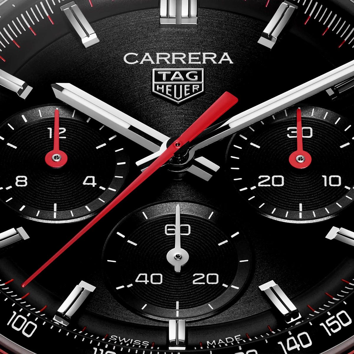 Red Dial Automatic Chronograph Bracelet Watch - Berry's Jewellers