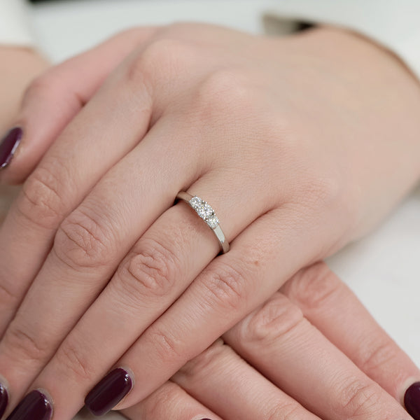 Berry's Platinum Graduating Three Stone Diamond Ring - Berry's Jewellers