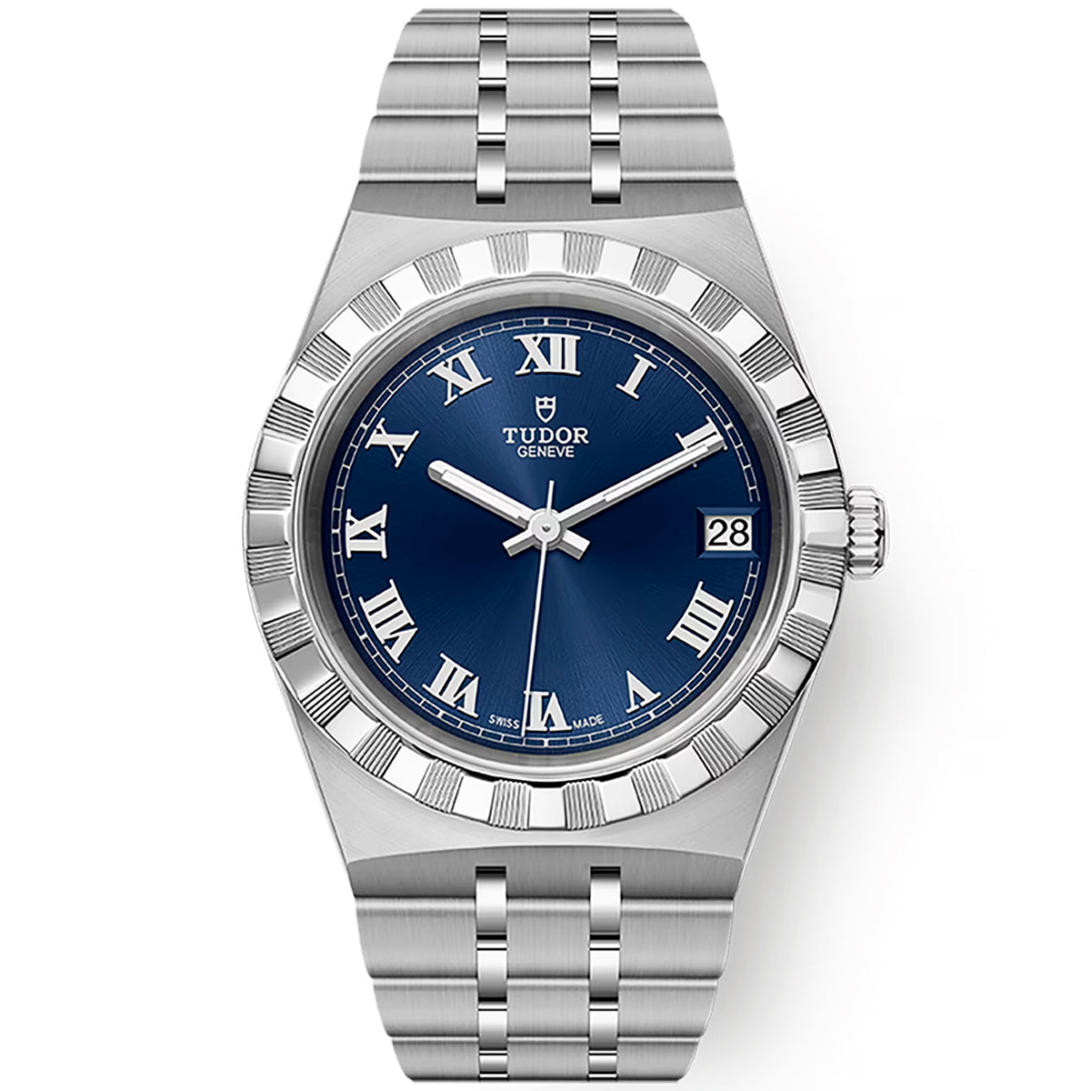 Royal 34mm Blue Roman Dial Ladies Bracelet Watch