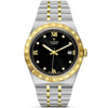 Royal 38mm Two-Tone Black Diamond Dial Bracelet Watch