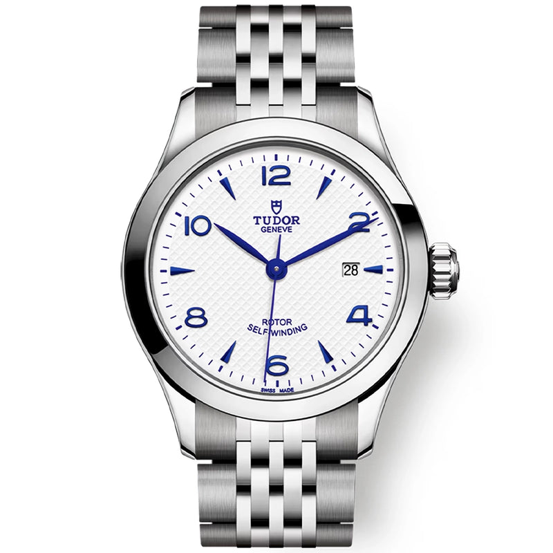 TUDOR 1926 28mm White/Blue Dial Ladies Automatic Bracelet Watch - Berry's Jewellers