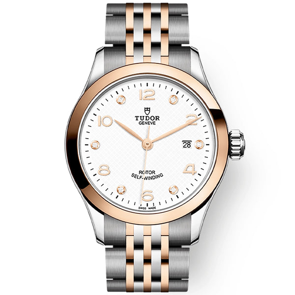 TUDOR 1926 28mm Two-Tone White Diamond Dial Ladies Automatic Watch - Berry's Jewellers