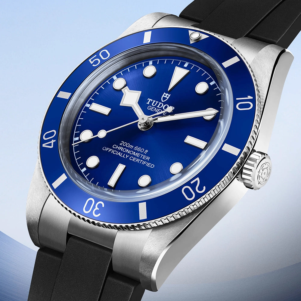 TUDOR Black Bay 54 37mm Blue Dial & Bezel Automatic Rubber Strap Watch - Berry's Jewellers