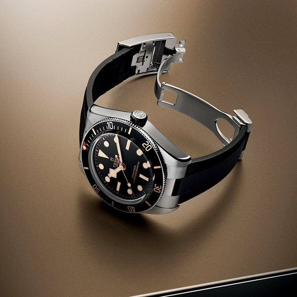 TUDOR Black Bay 58 39mm Black Dial & Bezel Rubber Strap Watch - Berry's Jewellers