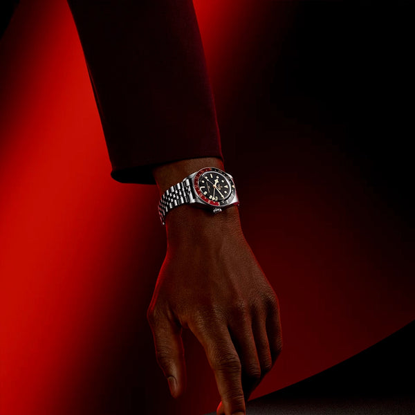 Red Bezel Five-Link Bracelet Watch - Berry's Jewellers