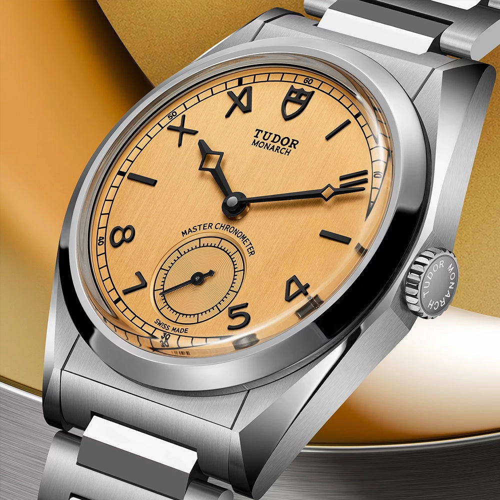 TUDOR Monarch 39mm Dark-Champagne Dial Integrated Bracelet Watch - Berry's Jewellers