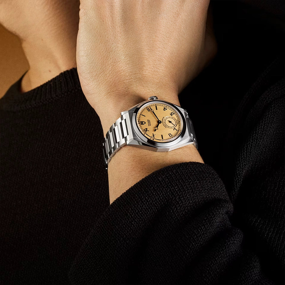 TUDOR Monarch 39mm Dark-Champagne Dial Integrated Bracelet Watch - Berry's Jewellers