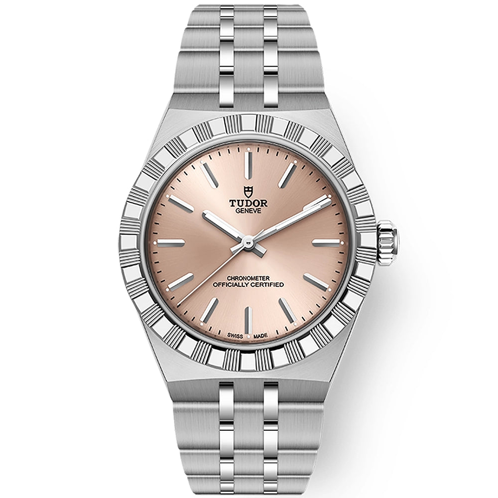 TUDOR Royal 30mm Salmon Index Dial Ladies Automatic Watch - Berry's Jewellers