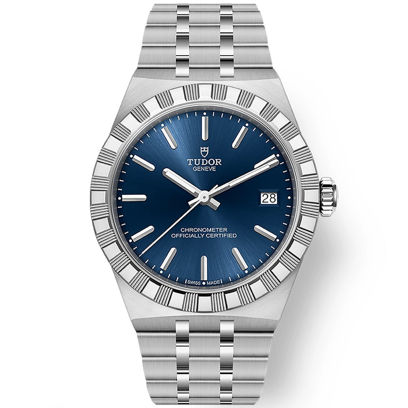 TUDOR Royal 36mm Blue Index Dial Automatic Bracelet Watch - Berry's Jewellers