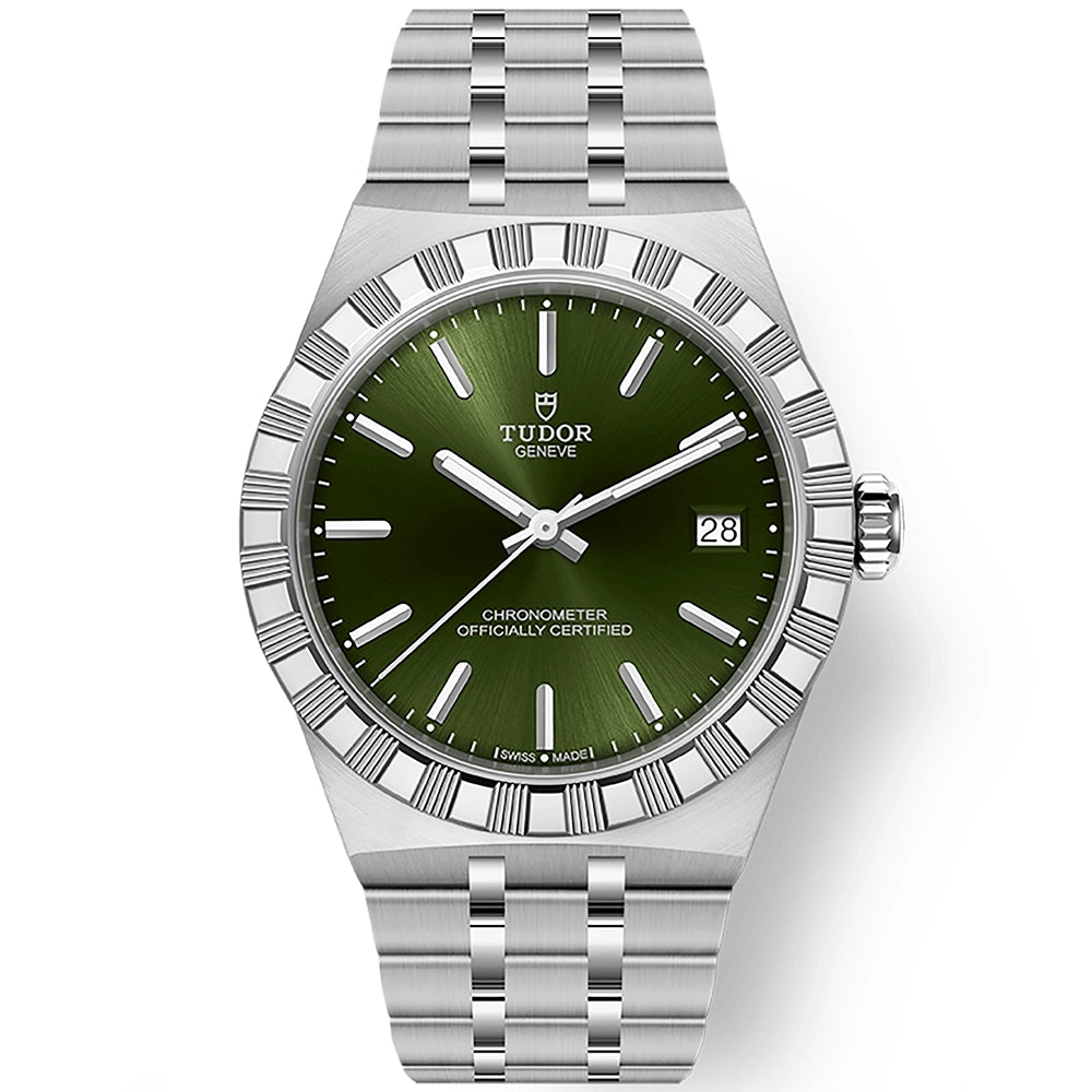 TUDOR Royal 36mm Olive Green Index Dial Automatic Bracelet Watch - Berry's Jewellers