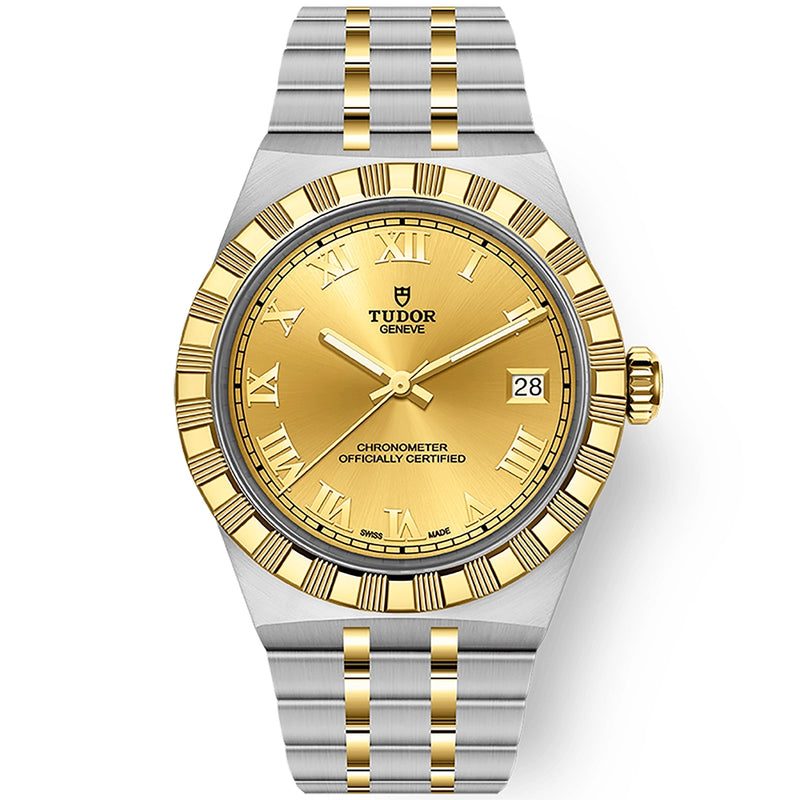 TUDOR Royal 36mm Two-Tone Champagne Dial Automatic Bracelet Watch - Berry's Jewellers
