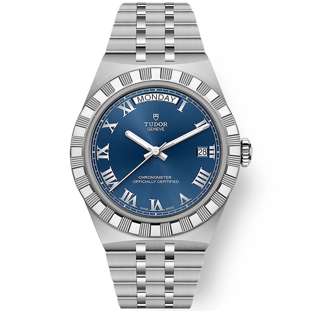 Day 40mm Blue Roman Dial Mens Automatic Watch - Berry's Jewellers