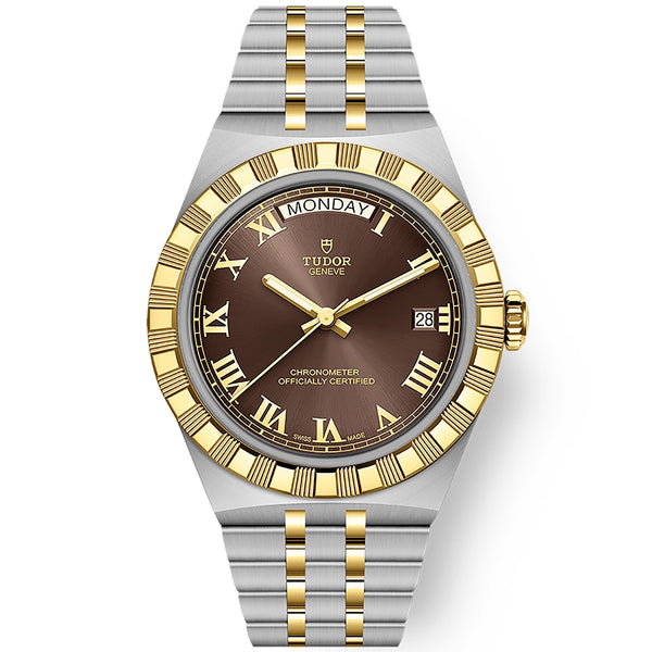 Day 40mm Two-Tone Brown Dial Mens Automatic Watch - Berry's Jewellers