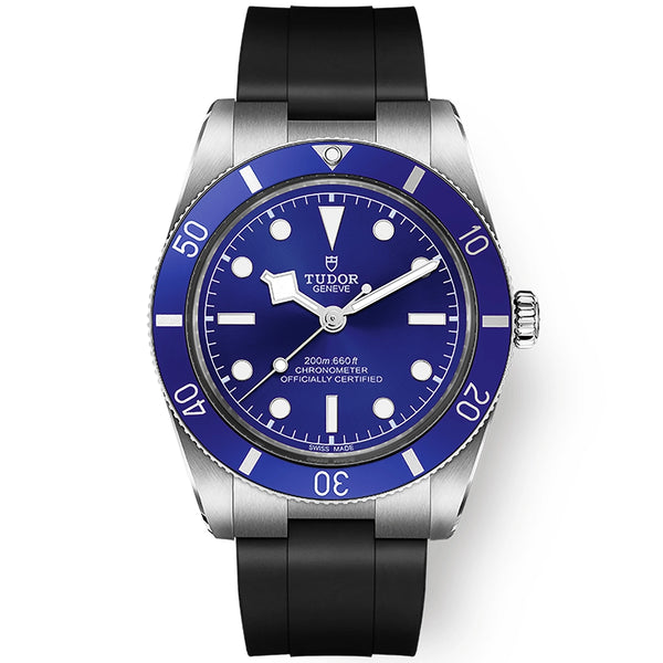 TUDOR Black Bay 54 37mm Blue Dial & Bezel Automatic Rubber Strap Watch - Berry's Jewellers