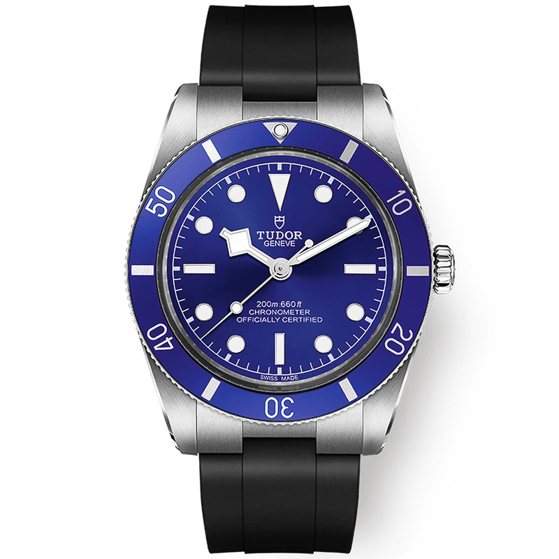 TUDOR Black Bay 54 37mm Blue Dial & Bezel Automatic Rubber Strap Watch - Berry's Jewellers
