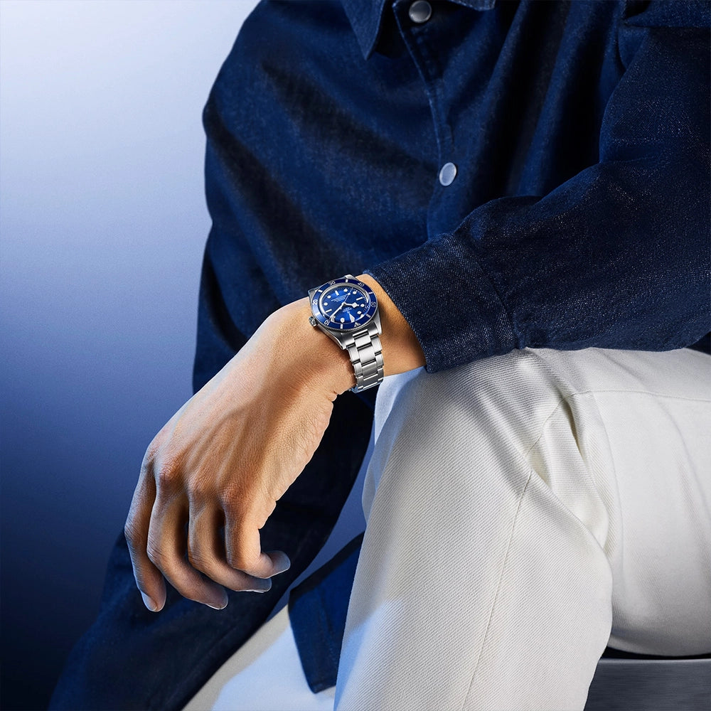 TUDOR Black Bay 54 37mm Blue Dial & Bezel Automatic Bracelet Watch - Berry's Jewellers