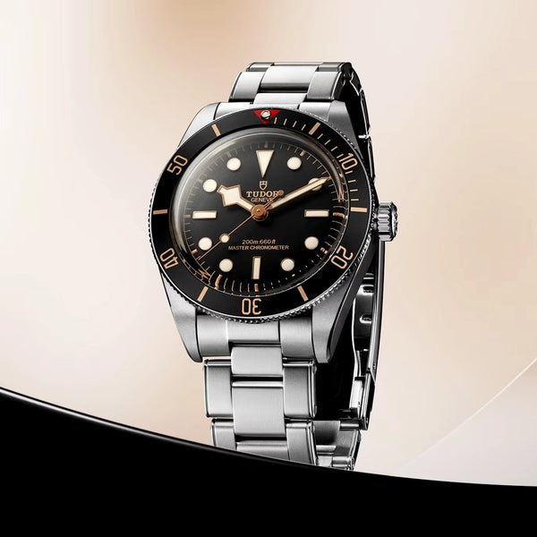 TUDOR Black Bay 58 39mm Black Dial & Bezel Three-Row Bracelet Watch - Berry's Jewellers