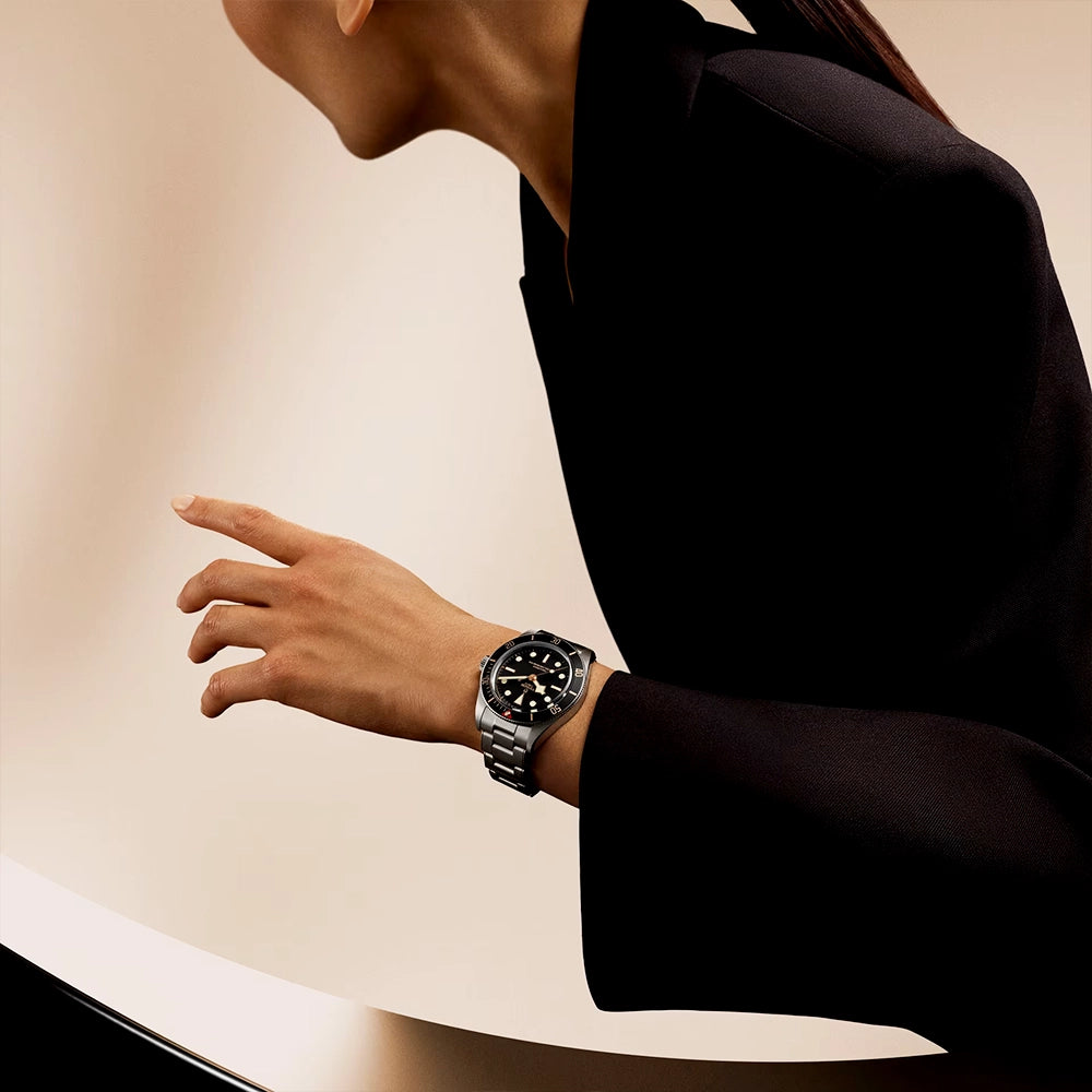 TUDOR Black Bay 58 39mm Black Dial & Bezel Three-Row Bracelet Watch - Berry's Jewellers