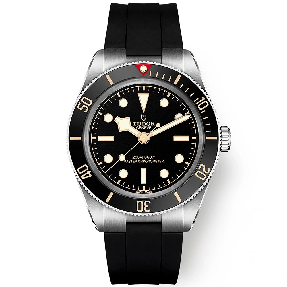 TUDOR Black Bay 58 39mm Black Dial & Bezel Rubber Strap Watch - Berry's Jewellers