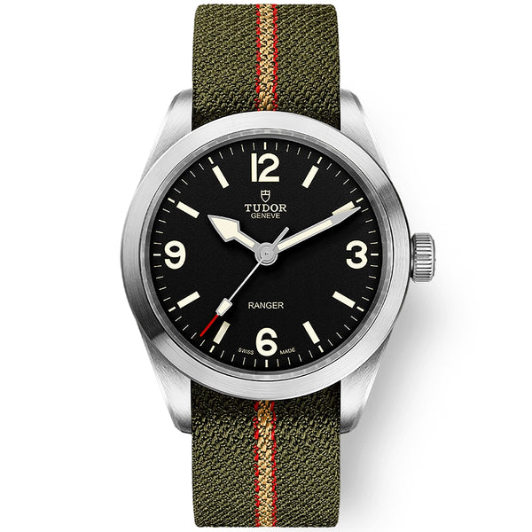 Ranger 39mm Black Domed Dial Automatic NATO Strap Watch