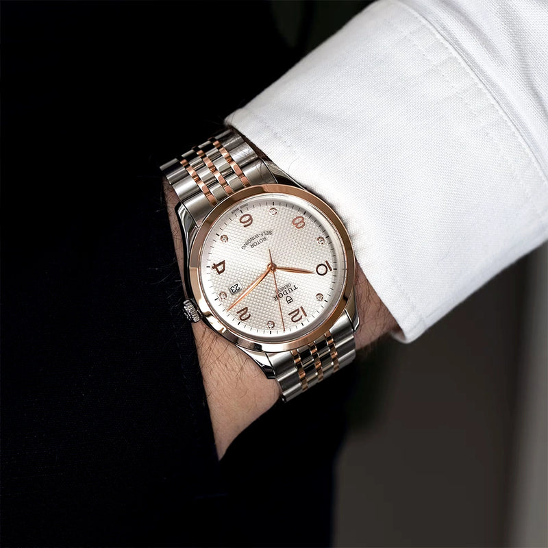 1926 41mm Silver/Rose Gold Two-Tone Mens Automatic Bracelet Watch