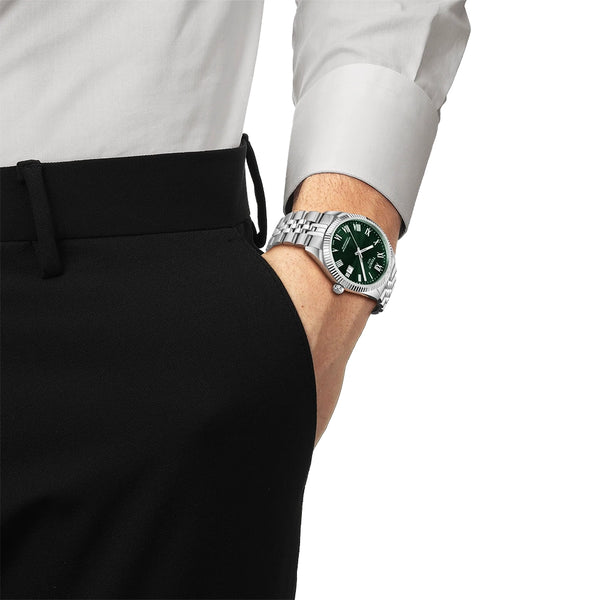 Tissot Ballade 39mm Green Dial Powermatic 80 Automatic Bracelet Watch - Berry's Jewellers