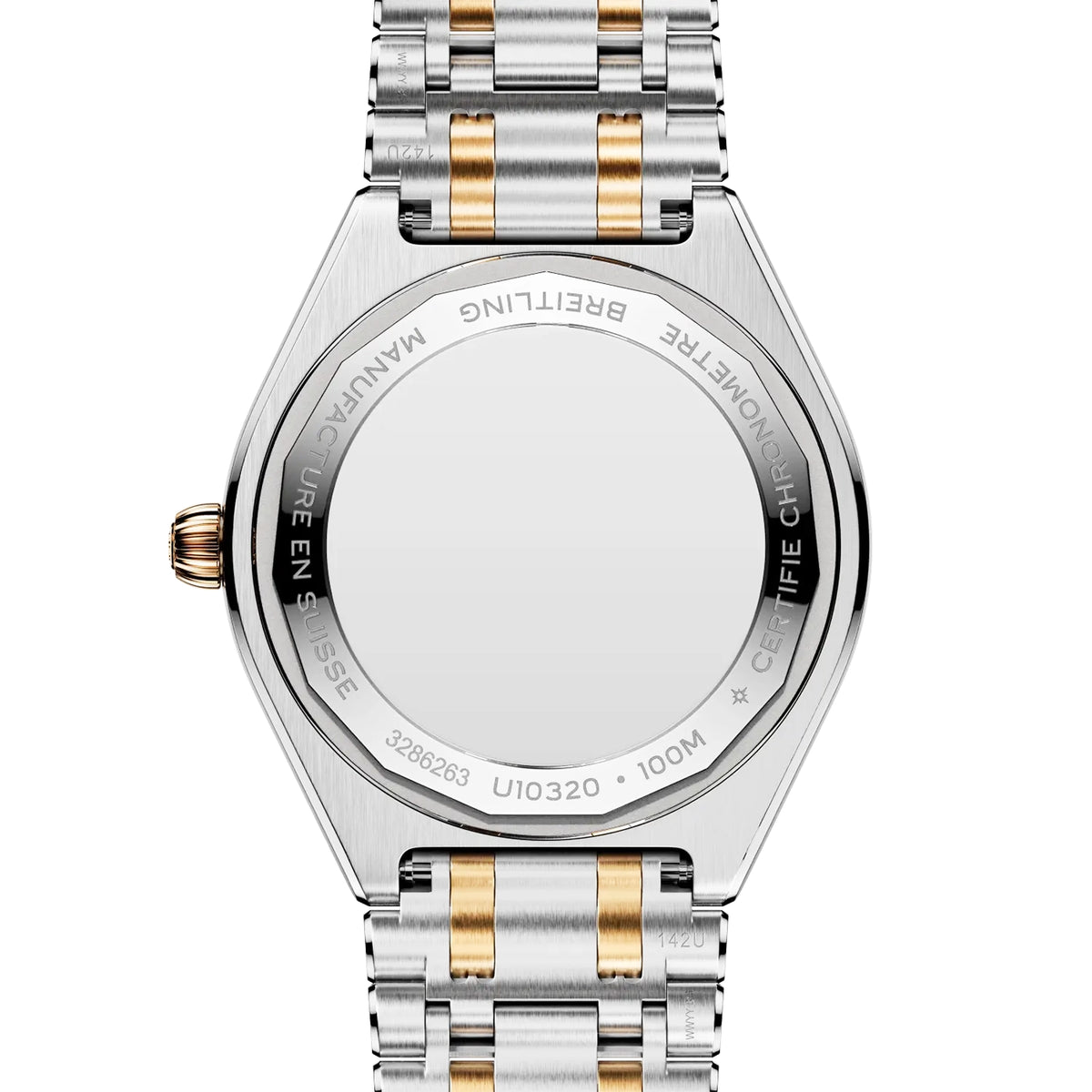 Chronomat 36mm Two-Tone White Mother of Pearl Diamond Dial Watch