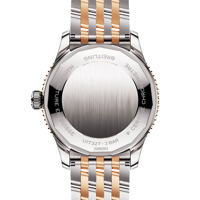 Navitimer 36mm Two-Tone Mother of Pearl Diamond Dial Bracelet Watch