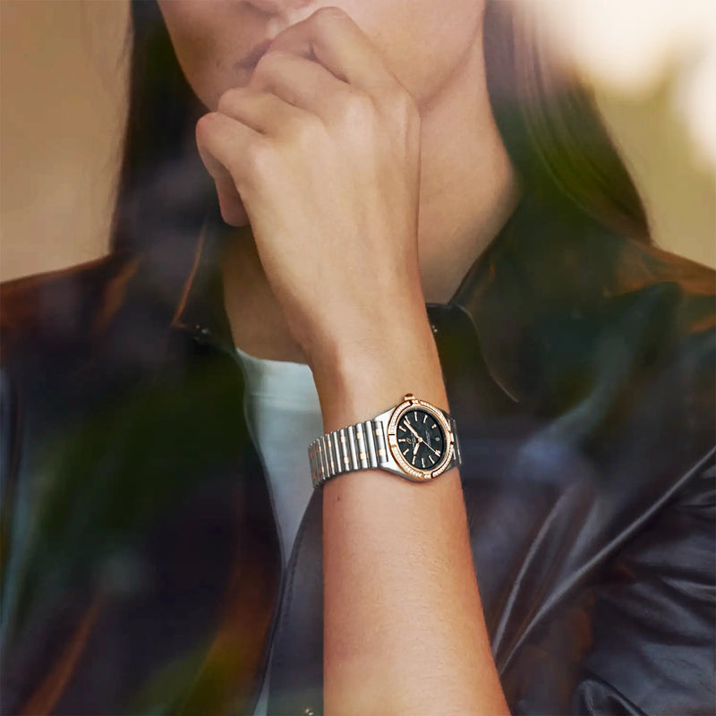 Breitling Chronomat 32mm Black Mother of Pearl Diamond Set UK Limited Edition Watch - Berry's Jewellers