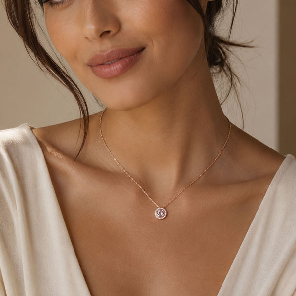 Berry's 18ct Rose Gold Morganite & Diamond Pendant - Berry's Jewellers