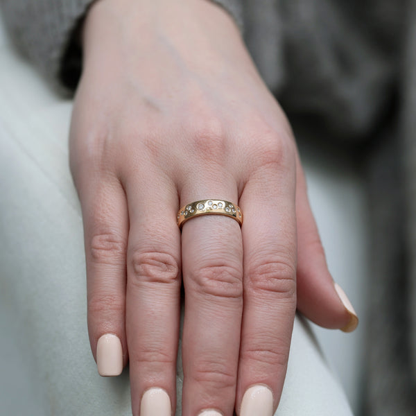 Berry's 18ct Rose Gold Scattered Diamond Dress Ring - Berry's Jewellers