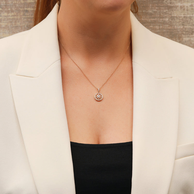 Berry's 18ct Rose Gold Star Motif Diamond Necklace - Berry's Jewellers
