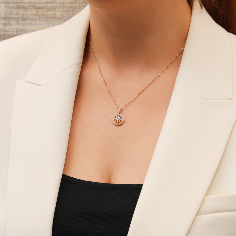 Berry's 18ct Rose Gold Star Motif Diamond Necklace - Berry's Jewellers