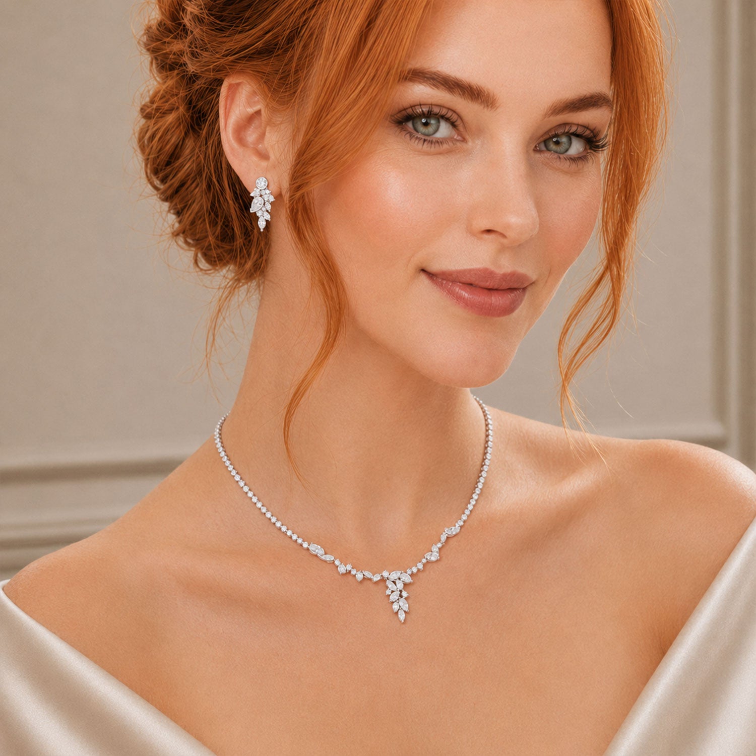 Berry's 18ct White gold Diamond Cascade Necklace - Berry's Jewellers