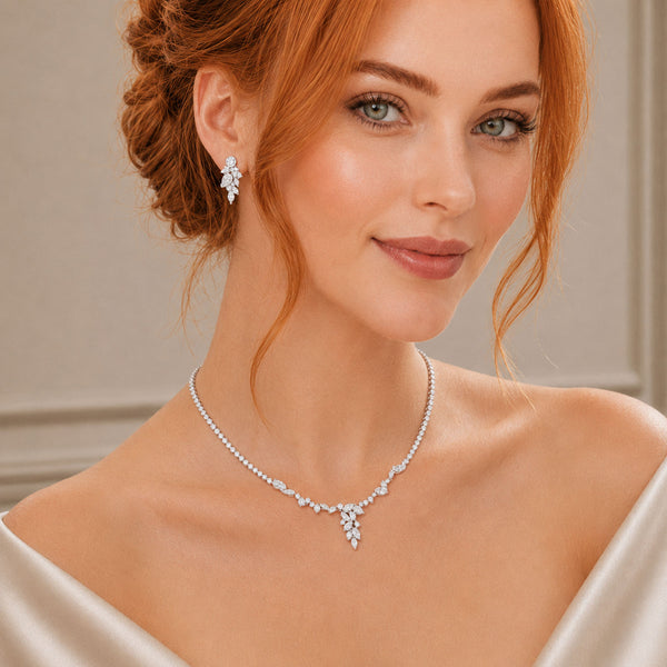 Berry's 18ct White gold Diamond Cascade Necklace - Berry's Jewellers
