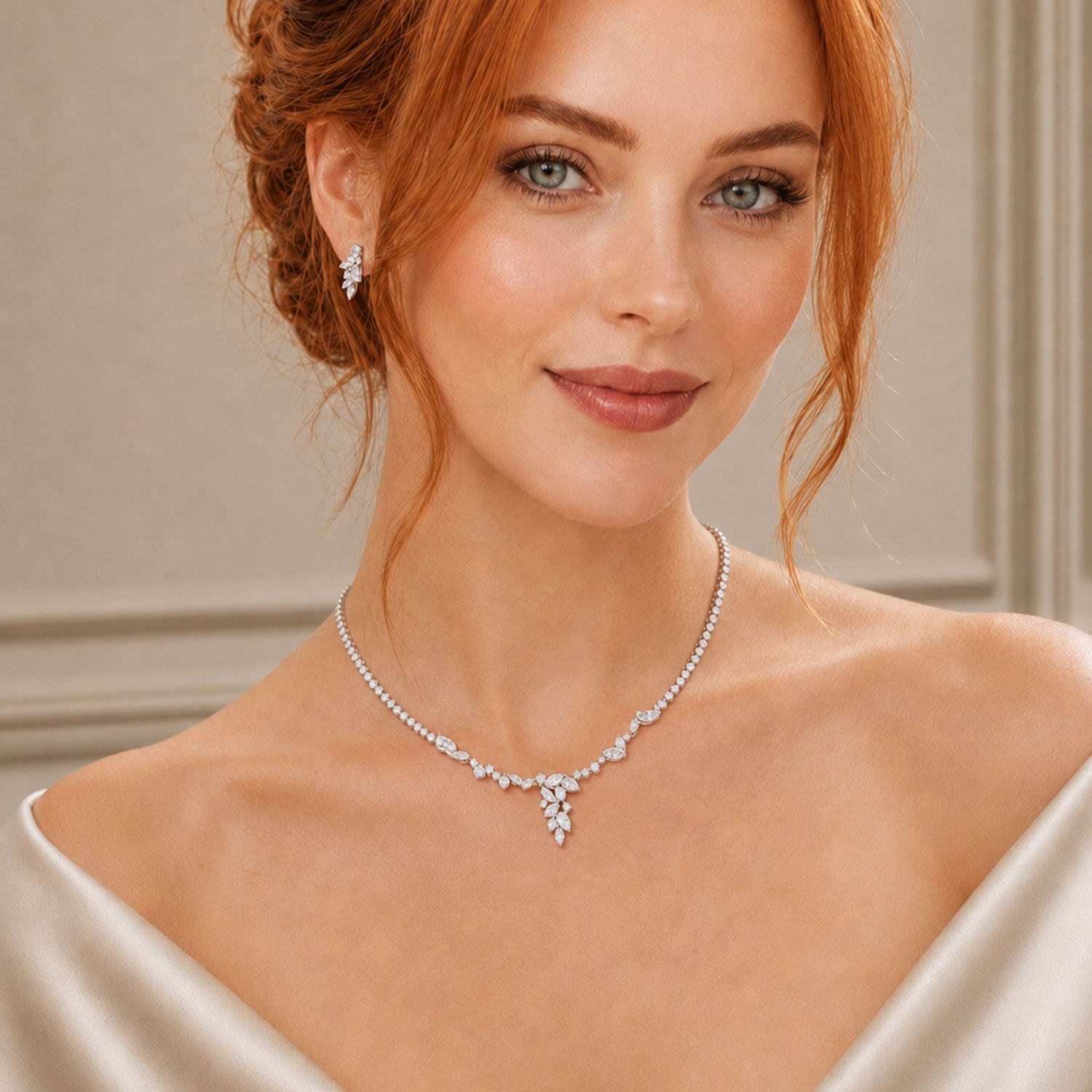 Berry's 18ct White gold Diamond Cascade Necklace - Berry's Jewellers
