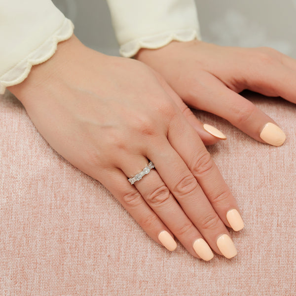 Berry's Platinum Oval And Emerald Cut Diamond Fancy Eternity Ring - Berry's Jewellers