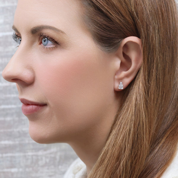 Berry's 18ct White Gold GIA Certificated Asscher Cut Diamond Stud Earrings - Berry's Jewellers