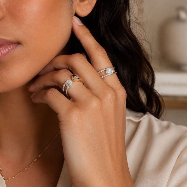Berry's Verve Collection 18ct Yellow And White Gold GIA Certificated Oval Cut Diamond Dress Ring - Berry's Jewellers