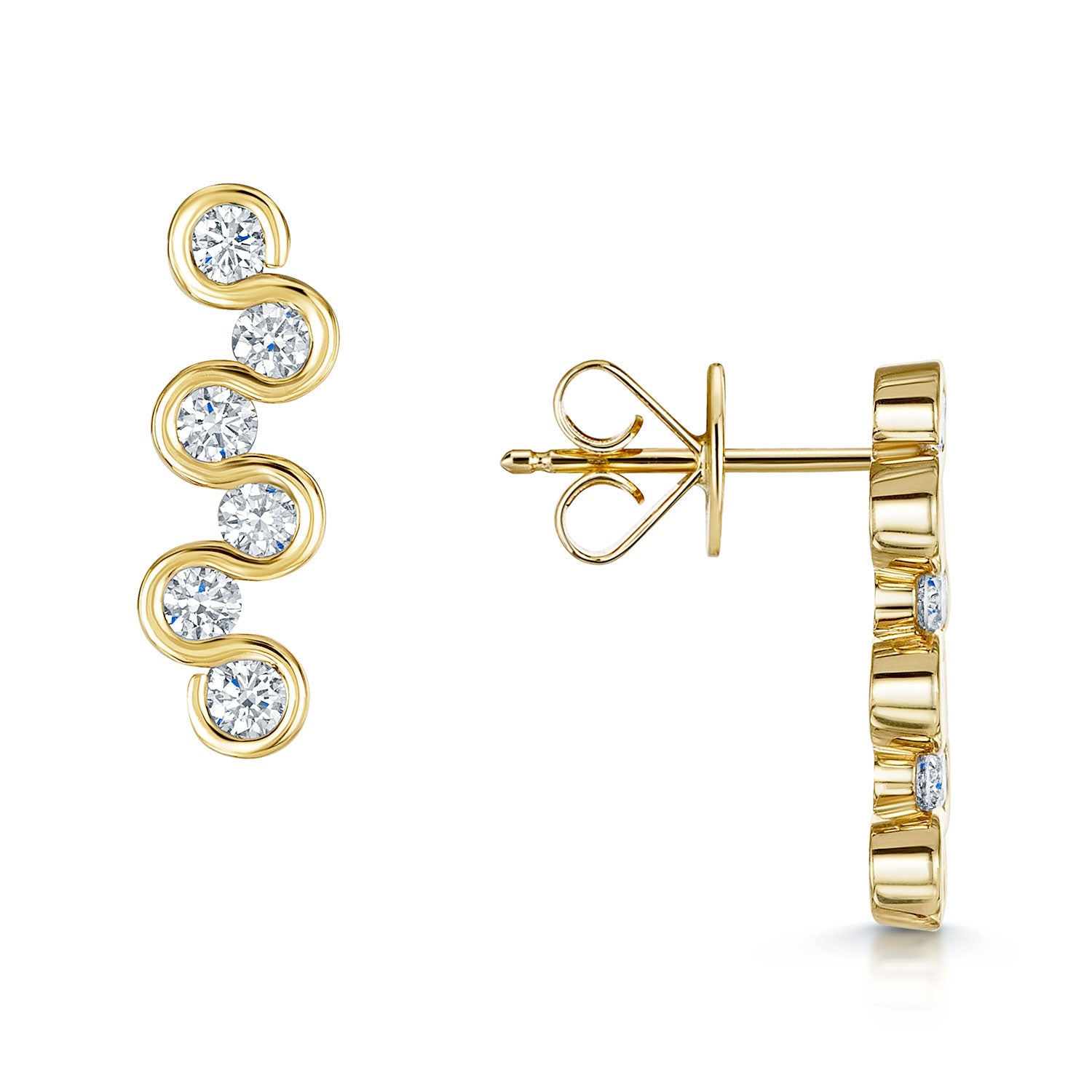Berry's 18ct Yellow Gold Fancy Diamond Drop Earrings - Berry's Jewellers