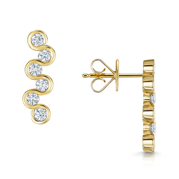 Berry's 18ct Yellow Gold Fancy Diamond Drop Earrings - Berry's Jewellers