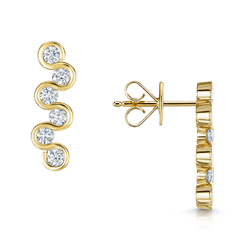 Berry's 18ct Yellow Gold Fancy Diamond Drop Earrings - Berry's Jewellers