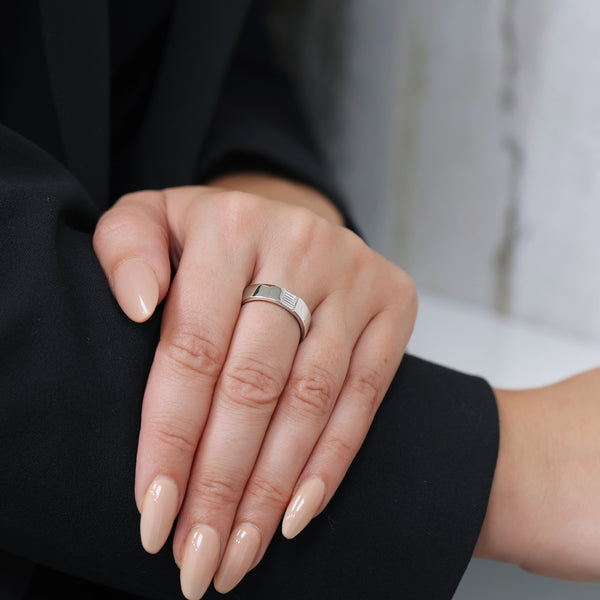 Berry's 18ct White Gold Baguette Diamond Wide Dress Ring - Berry's Jewellers