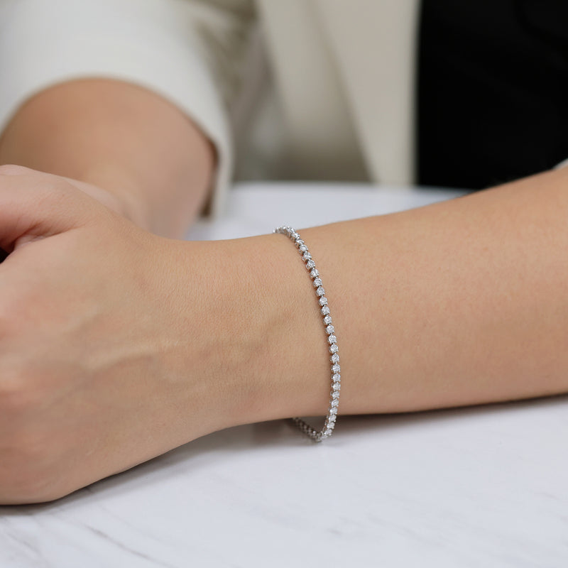 Berry's 18ct White Gold Brilliant Cut Diamond Tennis Bracelet - Berry's Jewellers