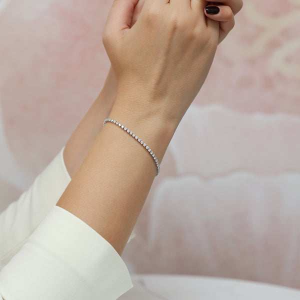 Berry's 18ct White Gold Brilliant Cut Diamond Tennis Bracelet - Berry's Jewellers