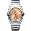 Vacheron Constantin Overseas Ultra-Thin 39.5mm Platinum Salmon Dial Automatic Mens Watch - Berry's Jewellers