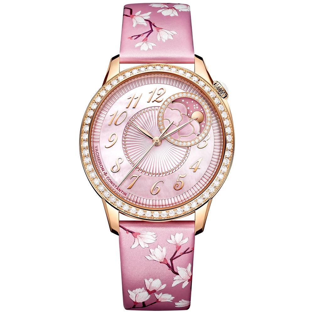 Vacheron Constantin Egerie Moon Phase 37mm 18ct Pink Gold Limited Edition Watch - Berry's Jewellers